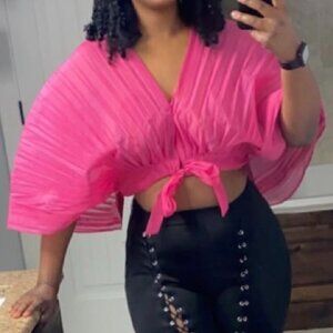 Pink Cropped Top
